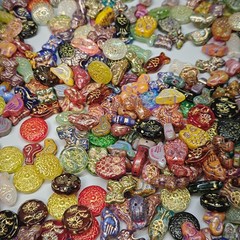 1.7oz Vintage Now Bulk Jewelry bead Lot ALL Brand New Untested 200+Mix and Match
