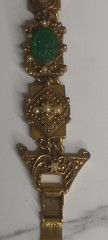 Vintage Goldette Unsigned Slide Link Bracelet Victorian Revival As Is