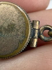 Vintage Paste Stone Gold Filled Locket OES Masonic/ Small Fob Charm