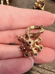 Vintage SELRO Selini Set Brooch + Earrings Parure AB Rhinestones Signed
