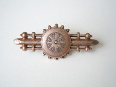Antique Brooch Seed Pearl 3.8 G / 4.5 X 1.9 Cm