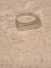 Vintage .925 Sliver Art Deco Bar Ring Made In Italy Size Misses 8.5