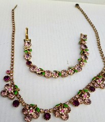 1950s Weiss Floral Necklace & Bracelet Set