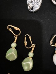 20 Pair Vintage Clip On EarRings Various Styles Colors Materials As Pictured 01