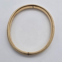 1912 Antique 14k Gold Filled Hinged Bangle Bracelet 7.5″ – Mono, Anna AKR
