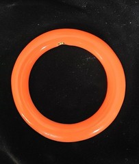 Vintage Givenchy Paris New York Runway Coral Orange Resin Lucite Bangle Bracelet
