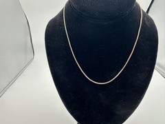 3.62g Vintage Sterling Silver 925 Box Link Chain Necklace 16 in M