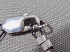 VINTAGE STERLING SILVER LOBSTER CLASP AMETHYST NUGETT GRADUATED NECKLACE
