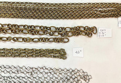 Vintage to Modern Antiqued Brass Jewelry Chain – NOS – 17 Pieces – 63 Feet Total