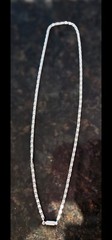 Chain Necklace Silver Tone Marked Germany Fold Over Clasp 18″