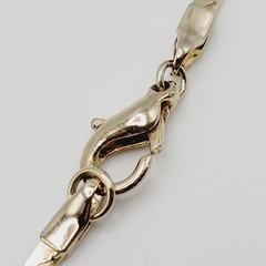 Classic Cobra or Snake Chain Bright Shiny Gold Tone Vintage 90s Necklace 18 Inch