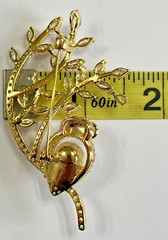 Crystal Rhinestone Owl Flamingo Brooch Pin Glass Vintage LOT Bird Peacock Clear