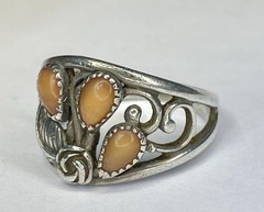 VTG 925 Sterling Silver Spiny Oyster Wheeler Manufacturing Company Ring Sz 10