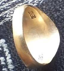 Vintage ArtDeco 1931 Bonner High School Signet Ring 10KGold 6 Grms Rare PreWWII