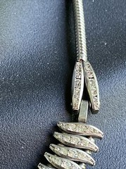 VNTG 1950’S SIGNED ESHA RANDEL CHANNEL SET RHINESTONE ADJ. NECKLACE CHOKER RARE