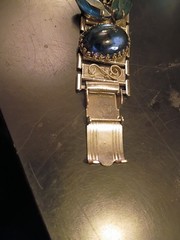 Vintage 7 ” Blue Rhinestone Bracelet Unsigned Unique Piece