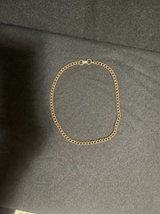 Vintage Copper Curb Link Chain Necklace 19” Fold Over Clasp