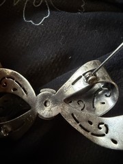 Retro Vintage Bow Openwork CORO STERLING Silver 925 Brooch Collar Pin Signed