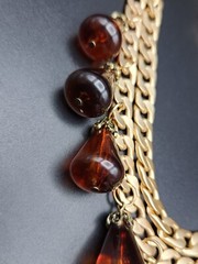 Gorgeous Double Layered Statement Necklace with Acrylic Charm Beads