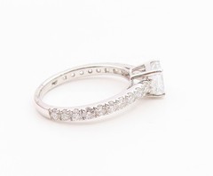 14k GOLD Vintage Ring Elegant Real 1 ct Lab Grown Diamond Band Sz 7 GR1213