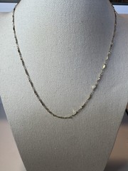 VTG Signed Sarah Coventry Gold Tone Fancy Link Station Chain Necklace Marquise
