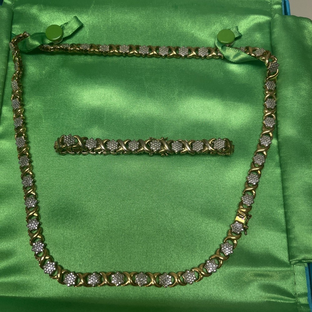 Vintage PAJ BR China Brass Based Costume Jewlery Set JCPenny