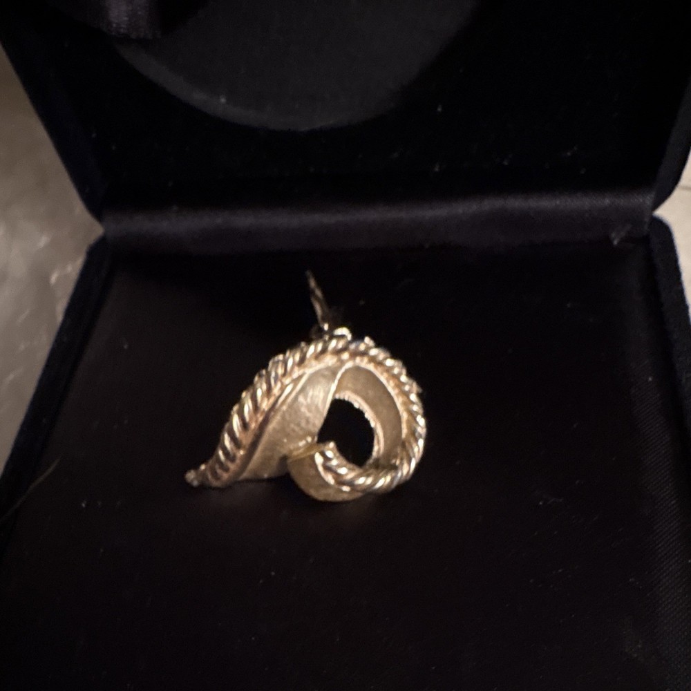 Single Gold Leaf Earring Clip On