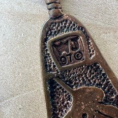 VTG Waldeck Johnson Dangle Earrings 2 Inch Bell Shape Southwestern Style Copper
