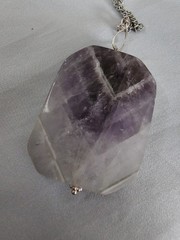 Vintage Amethyst Silvertone 24″ Necklace