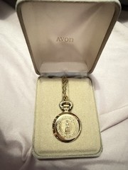 Avon Vintage 1981 Presidents Club Watch Pendant, Long Gold Chain