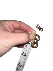 Vintage Unbranded Goldtone Doorknocker Pierced Earrings 1 1/8”