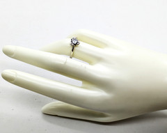 Vintage Elegant RING Silver 925 with Bright Stone -size: 6.5US (16.7mm)| UA #126