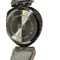 Heart Watch Silver Tone Stretch Bracelet Vintage Style