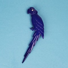 Buch Deichmann Vintage 1960 Denmark Blue Parrot Brooch In Very Good Condition