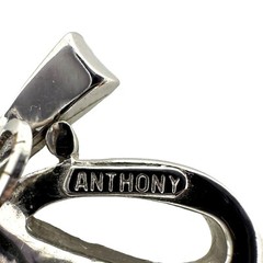 Vtg Silver Tone Anthony Aquilino Clear Rhinestone Fancy Ribbon Brooch