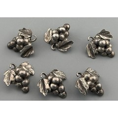 Vintage Taxco Sterling Silver Grape Cluster Charms Lot 6 Mexico 94% Silver XRF