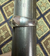 Vintage Sterling Silver Stone Inlay SIZE 8.75 SU Silver Unlimited Mexico