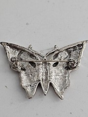 Vintage Estate Butterfly Birds Brooch Lot Rhinestones And Enamel Mixed Materials