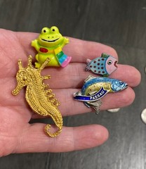 10 Vintage Water/Sea/Lake/Pond Animal Brooch Pin Lot Of 10