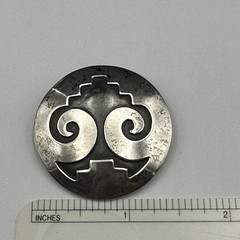 Vintage Silver Brooch Pin Pendant Aztec Modernist Design Thunderbird Eagle