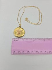 Large Vintage LOCKET Pink Rose Gold Antique Gold Filled Y GF Necklace Pendant
