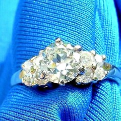 Original EARTH MINED DIAMOND Deco Engagement Ring 14K GOLD Vintage Solitaire S 6