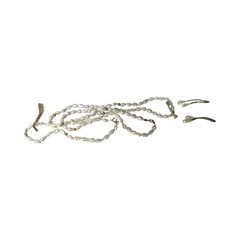 Vtg 3 pc Pearl Seed 17′ Long Necklace w/Pearl Earrings & Pearl Bracelet 7 1/2