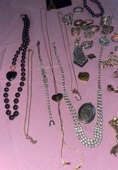 Vintage Estate Costume Jewelry Lot Rings Bracelet Necklace Earrings Pins
