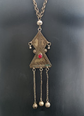 Ethnic Chandelier Necklace Boho Folk Bell Fringe Tribal Middle Eastern Statement