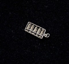 Vintage 1960s Sterling Abacus 3D Moving Charm