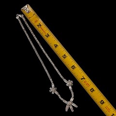 Vintage Baguette Rhinestone Statement Necklace Silver Tone Bridal Glam Hollywood