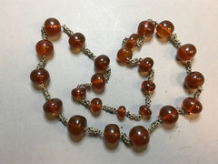 NATURAL OLD ANTIQUE COGNAC BALTIC AMBER NECKLACE 85,3 gr