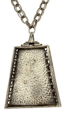 1970s Vintage Pendant Necklace Silver Tone Southwestern Thunderbird Tribal Boho