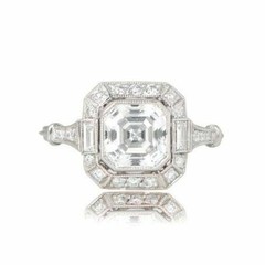 Art Deco 2.30 Ct White Diamond Antique Vintage Wedding Ring 925 Sterling Silver
